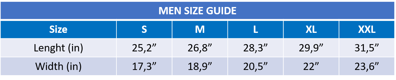 Men size guide